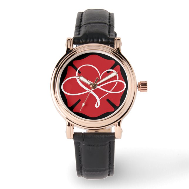 Montre CROIX DE MALTESE avec COEUR et INFINITÉ (Recto)