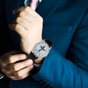 Montre Croix en gras de date personnalisée