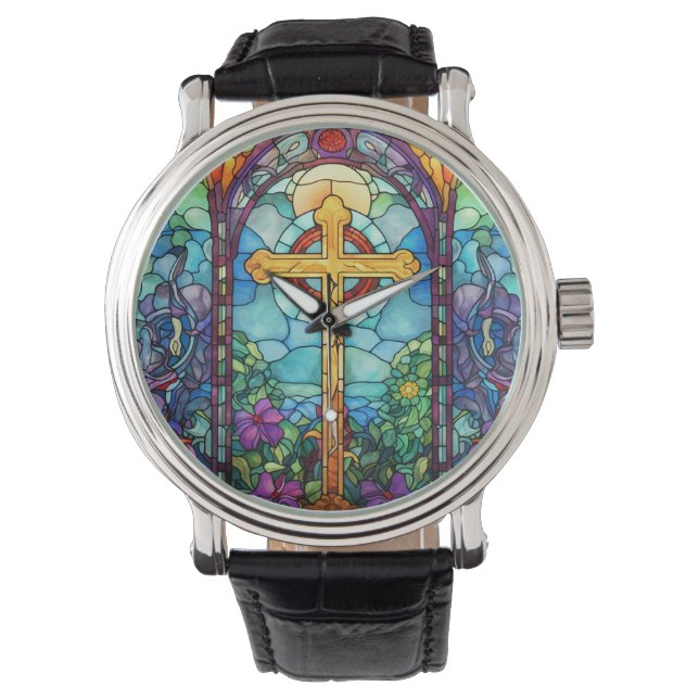 Montre Croix en verre tendu (devant)