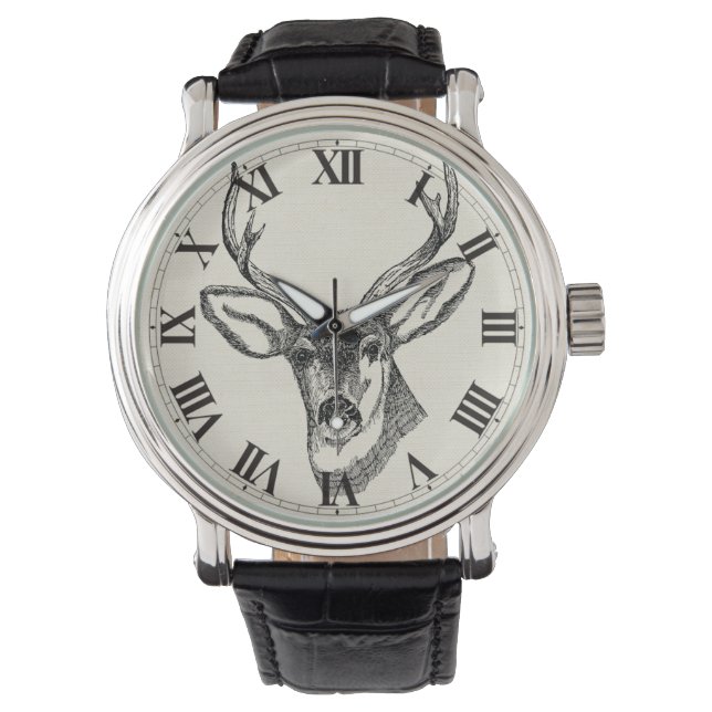 Montre Croquis de cerfs (devant)