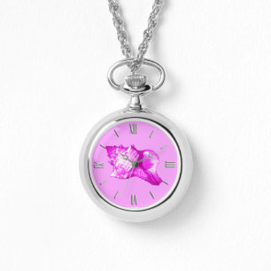 Montre Croquis en coquille de conque - teintes orchidées 