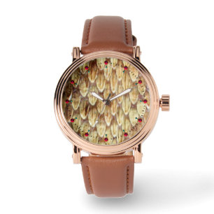 Montre CROTALUS, CRÈME DE PEAU DE RATTLESNAKE IMPRIMÉE Br