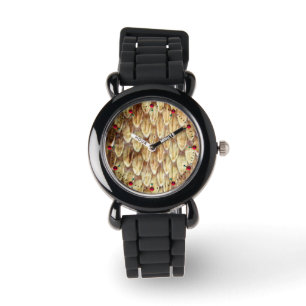 Montre CROTALUS, CRÈME DE PEAU DE RATTLESNAKE IMPRIMÉE Ch