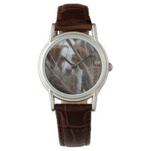 Montre Cuir de brun de classique de la Bretagne