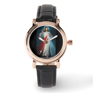 Montre Cuir fait sur commande de noir de carré parfait