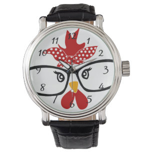 Montre Cuisine de poulet avec lunettes