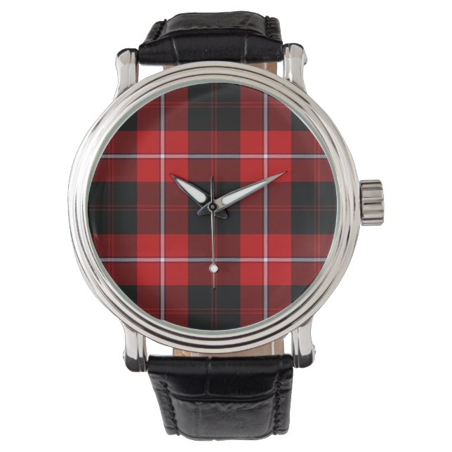Montre Cunningham Tartan rouge noir (devant)