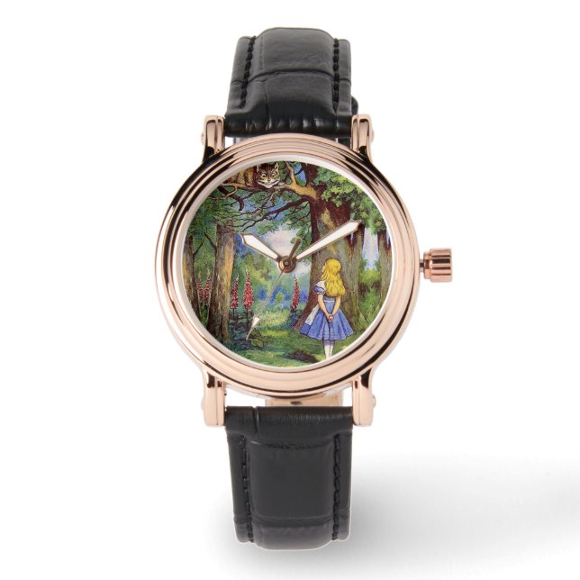 Montre Curieuse Et Curieuse Alice Cheshire Chat (Recto)