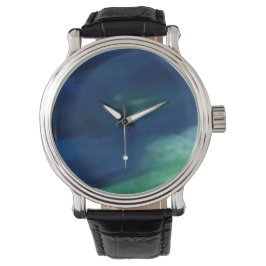 Montre Custom horloge blue_green