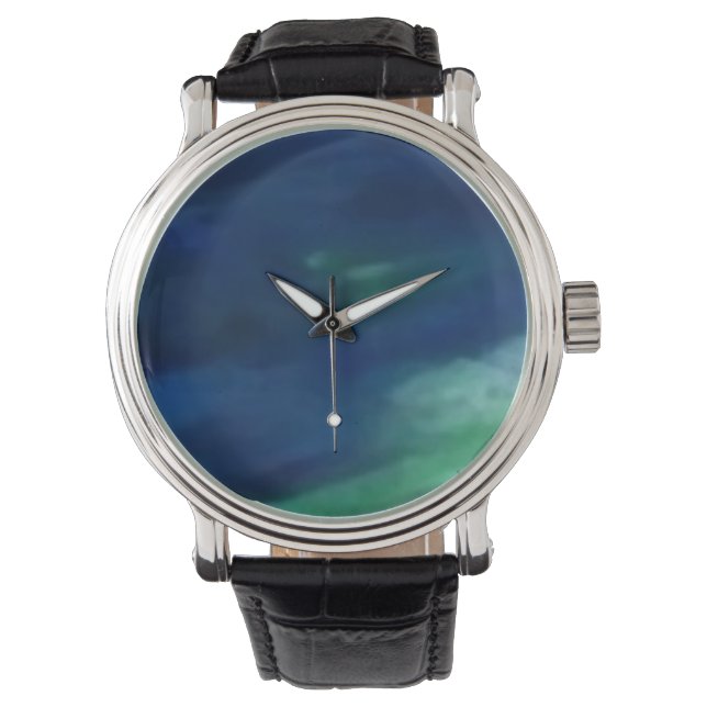 Montre Custom horloge blue_green (devant)