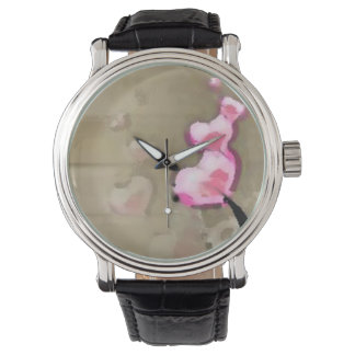 Montre Custom horloge pink_grey