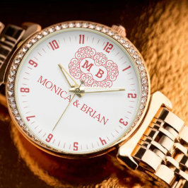 Montre Custom Name Elegant Monogram