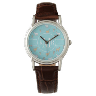 Montre Cute Alpaca Llama Cactus Motif