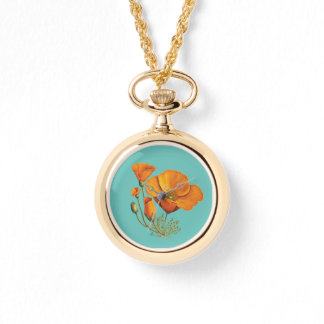 Montre Cute Californie Fleur de Pavot Style Vintage