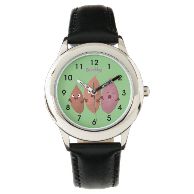 Montre Cute chantant des patates douces caricaturales lég (devant)