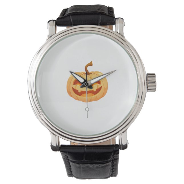 Montre Cute Citrouille Jack-o'-lantern Turtle Mer Hallowe (devant)