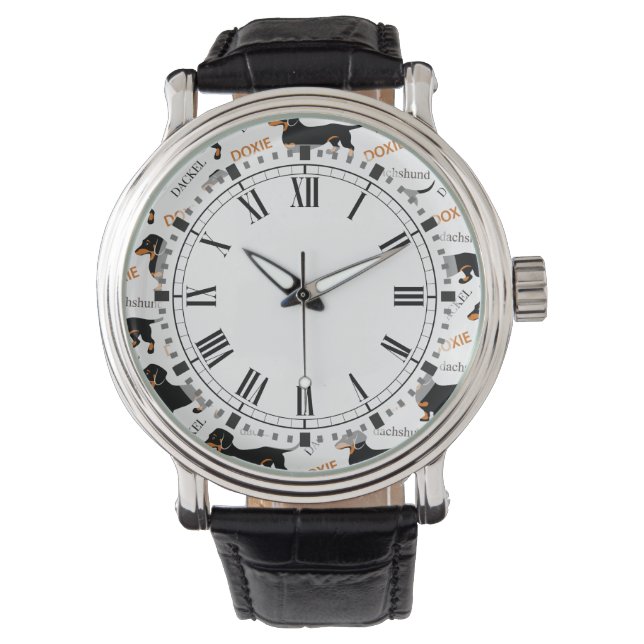 Montre Cute Dachshund ou Motif Doxie (devant)