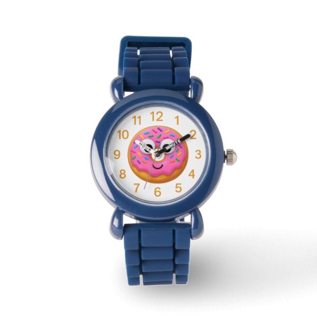 Montre Cute Donut Kids Clock – Googly Eyes Fun (Recto)