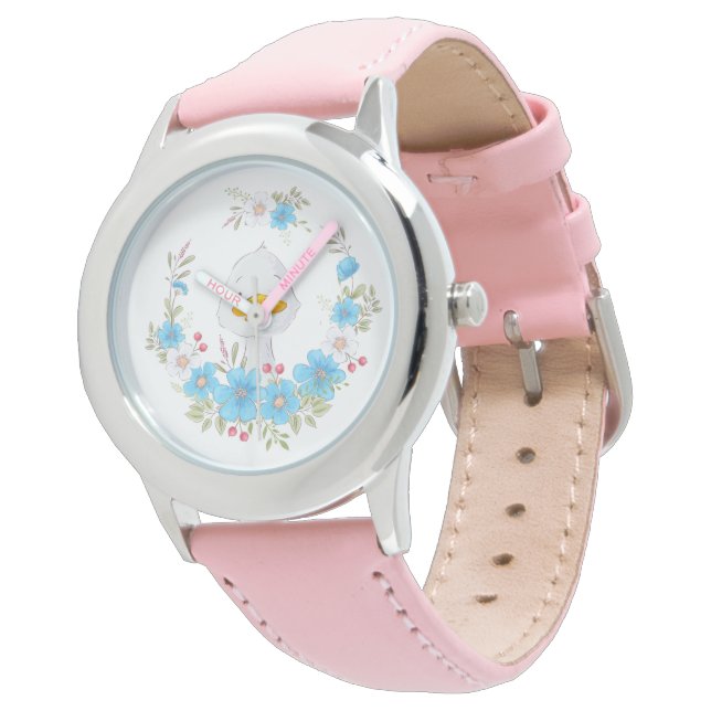Montre Cute Duckkkine En Fleur Wreath (Incliné)