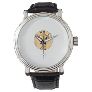 Montre Cute Giraffe Face Mignonnes Yeux Safari Style