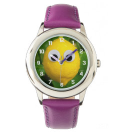 Montre Cute Googly Eye Lemon Kids Clock