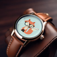 Cute Hipster Red Fox