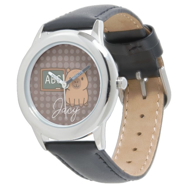 Montre Cute Kids Capybara School Time (Incliné)