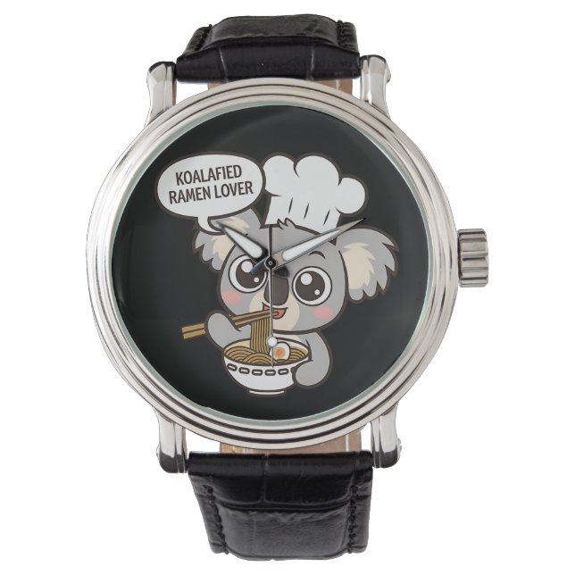 Montre Cute Koala profitant de Ramen (devant)