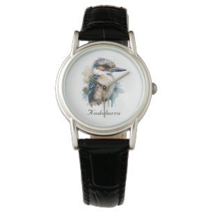 Montre Cute Kookaburra sur une branche, personnalisé