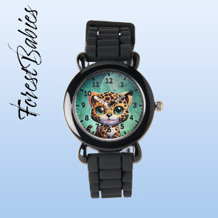 Montre Cute Leopard Whimsanted Forest Enchanted Enfants L