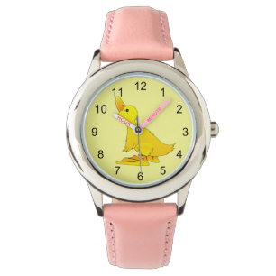 Montre Cute Little Jaune Canard Cartographié