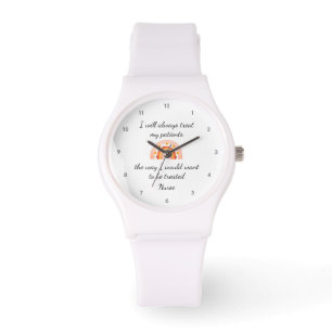 Montre Cute Nurse Boho Arc-en-ciel avec seconde main