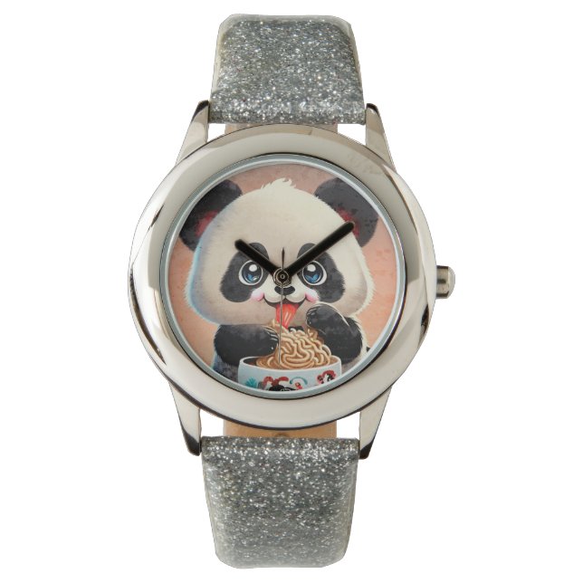 Montre Cute Panda manger Ramen (devant)