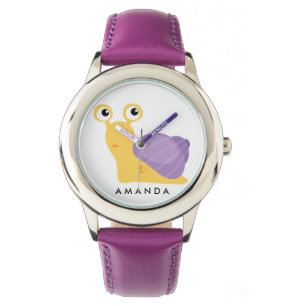 Montre Cute petit mauve SNAIL personnalisé