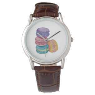 Montre Cute Rainbow Macaroons In Watercolor