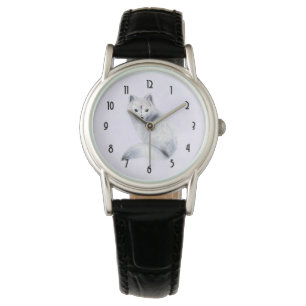 Montre Cute renard nordique avec marques florales