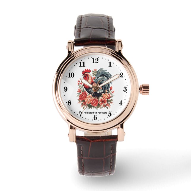 Montre Cute rooster lovers customizable (Recto)