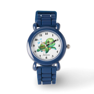 Montre Cute unisex enfants hippocampe amoureux ajouter le