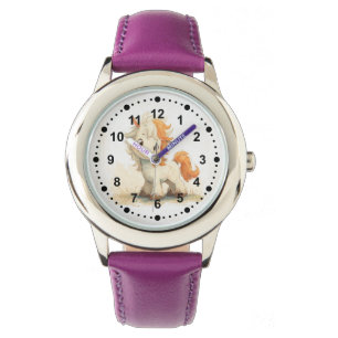 Montre Cute Whimsical Brown Cheval Pony Enfants