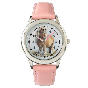 Montre Cute Whimsical Brown Cheval Pony Enfants