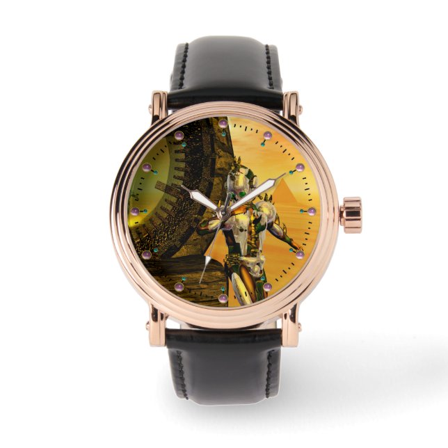 Montre CYBORG TITAN, DÉSERT HYPERION Science-fiction Scif (Recto)