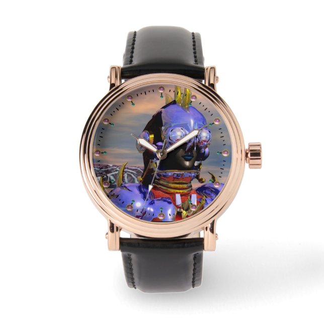 Montre CYBORG TITAN PORTRAIT Bleu Science-fiction Scifi (Recto)