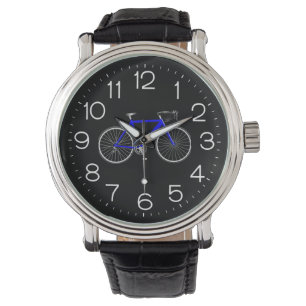 Montre Cycologiste Bicyclette Bleue