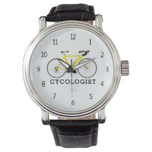 Montre Cycologiste Bicyclette Jaune