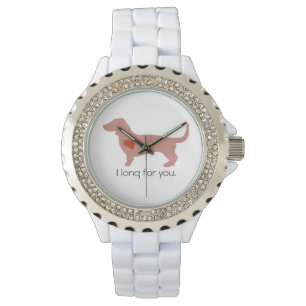 Montre Dachshund Saint-Valentin