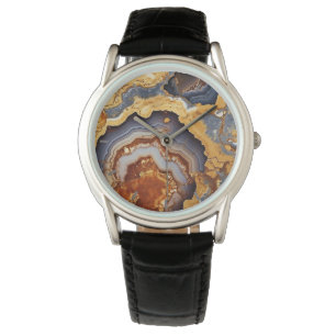 Montre d'agate Gold Vein
