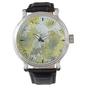 Montre Daisies, mamans et bouquet de dentelle de la reine