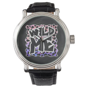 Montre Dalmatie Noir et rose Me sauvage