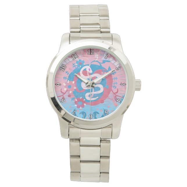 Montre Damas de serpent transgenre - Couleurs de drapeau  (devant)