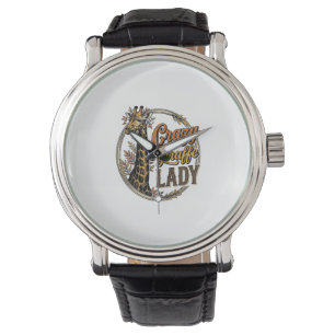 Montre Dame girafe folle design de chemise gravure vintag